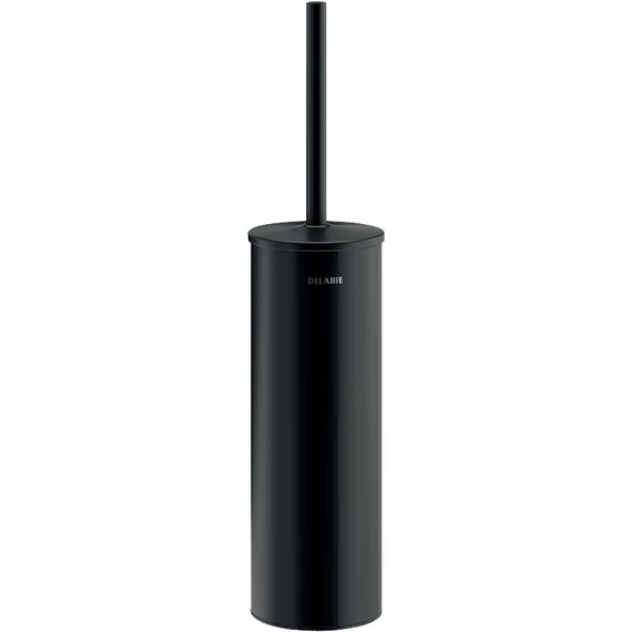 DELABIE fali WC-kefe fedővel, biztonsági rögzítéssel, 1mm AISI304 r.m. acél, matt fekete