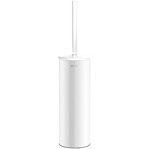 DELABIE fali WC-kefe fedővel, biztonsági rögzítéssel, 1mm AISI304 r.m. acél, fehér