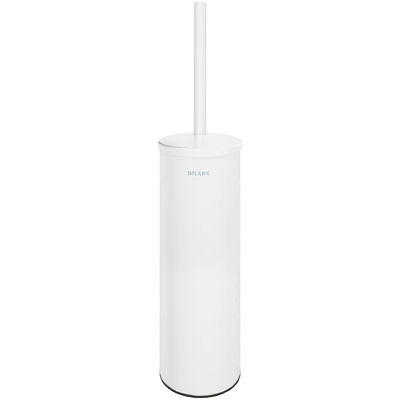 DELABIE Be-Line fali WC-kefe fedővel, biztonsági rögzítéssel, 1mm AISI304 r.m. acél, matt fehér