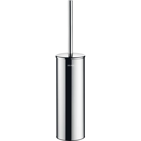 DELABIE fali WC-kefe fedővel, biztonsági rögzítéssel, 1mm AISI304 r.m. acél, fényes