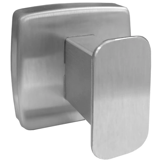 Egyágú akasztó, fogas, AISI304-es rozsdamentes acél, Silk Touch ujjlenyomatmentes felülettel, INOX