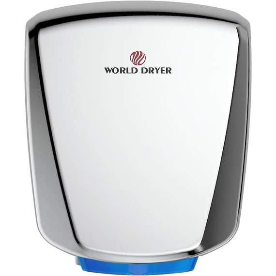 Q-972A2 WORLD DRYER VERDEdri villámgyors kézszárító zajszint csökkentővel, rozsdamentes acél, fényes, 950W, 12mp, 69 dB SILENT