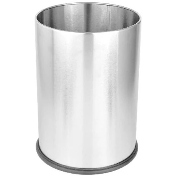 Fedél nélküli hulladékgyűjtő, 9 liter, r.m. acél, matt