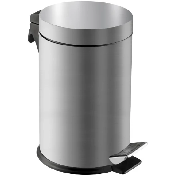 Pedálos hulladékgyűjtő kerek 30L, r.m. acél, selyem