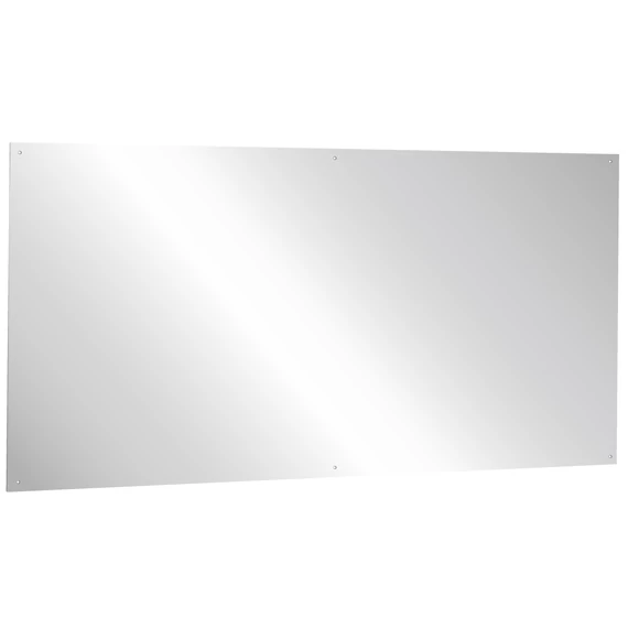 Vandálbiztos, rozsdamentes acél tükörlap, 1200x600mm, furatolt
