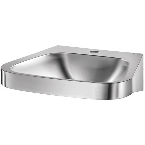 DELABIE FRAJU ergonomikus fali mosdókagyló, 35mm középső csapfurattal, r.m. acél