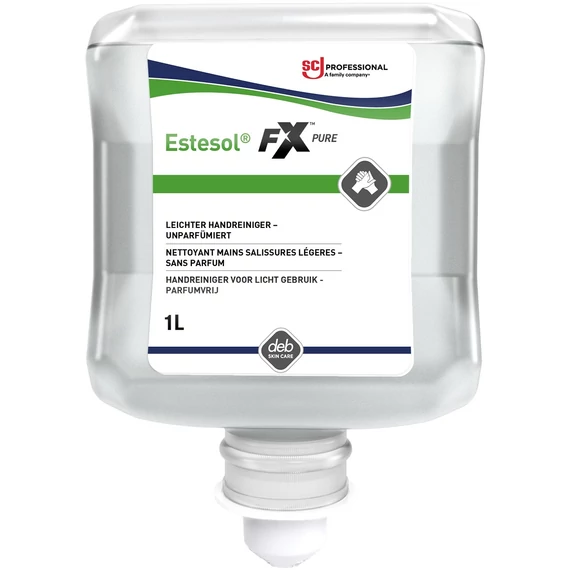 SCJP Estesol Pure FX Light Duty illatanyag- és színezékmentes kézmosó habszappan, hipoallergén, fokozott tisztítóhatás: 3/5, Light Duty adagolóhoz, 1L patron