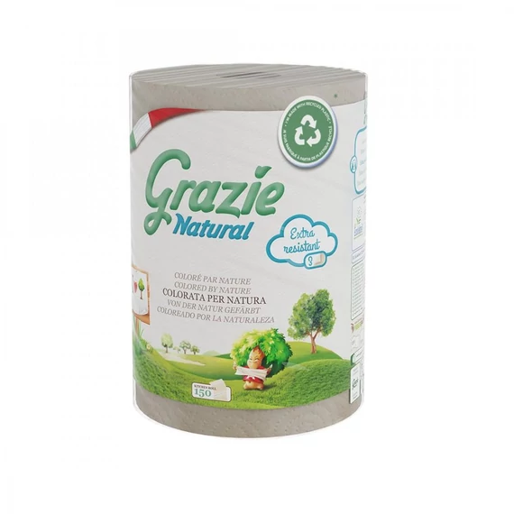 Lucart GRAZIE NATURAL Tekercses kéztörlő 3 rétegű, 150 lap/tekercs