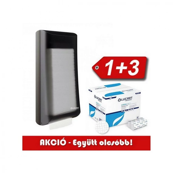 Lucart L-One asztali (falra szerelhető) szalvéta adagoló 1 db + 3 karton 832293 szalvéta