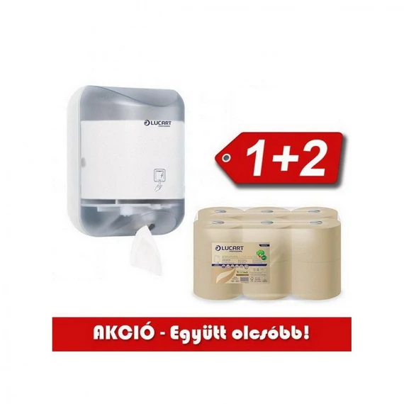 Lucart L-One toalettpapír adagoló 1db + 2 zsugor 812506 toalettpapír csomag