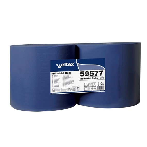 Celtex Superblue 1000 ipari törlő cellulóz, kék, 3 rétegű, 360m, 1000 lap, 22x36cm, 2 tekercs/zsugor