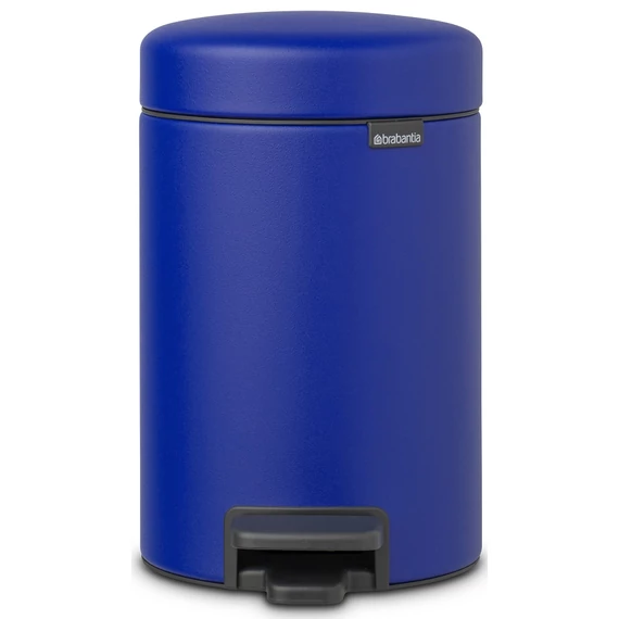 Brabantia NewIcon pedálos hulladékgyűjtő szagmentesen záródó Soft-Close fedél, műanyag tartály, 3L - V méret, acél, kobaltkék ásványi textúra - 204562