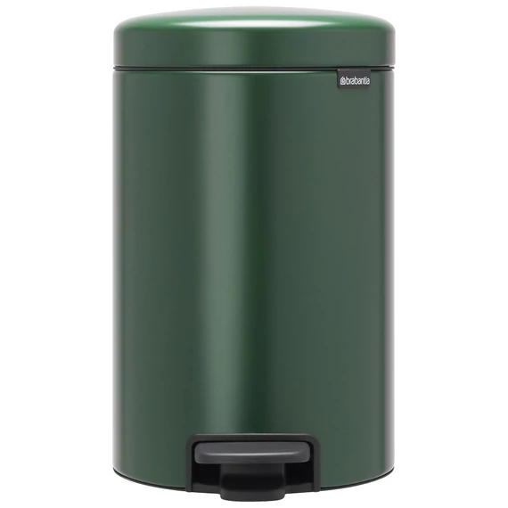 Brabantia NewIcon pedálos hulladékgyűjtő szagmentesen záródó Soft-Close fedél, műanyag tartály, 12L - X méret, acél, fenyőzöld - 304040