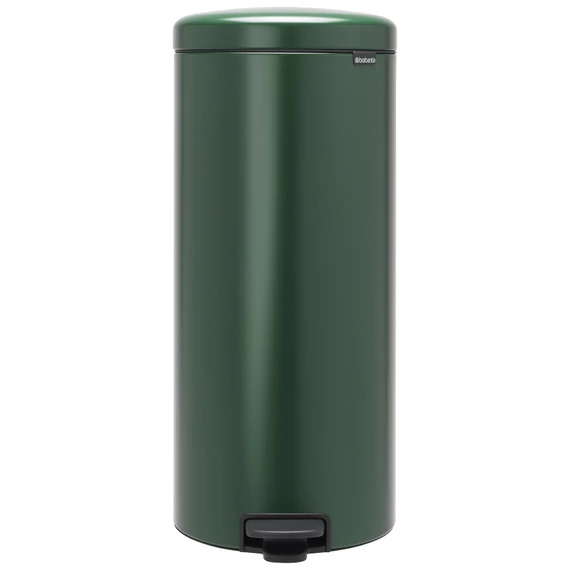 Brabantia NewIcon pedálos hulladékgyűjtő szagmentesen záródó Soft-Close fedél, műanyag tartály, 30L - G méret, acél, fenyőzöld - 304088