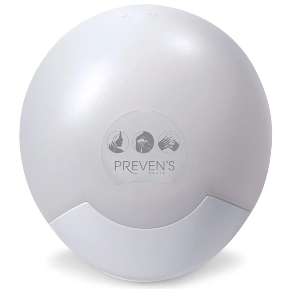 PREVEN'S PARIS Natural  tusfürdő, sampon és szappanadagoló, kerek formájú, 350 ml, törtfehér