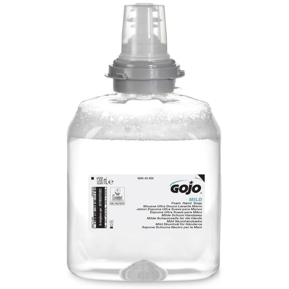 GOJO Mild lágy illatmentes és színezékmentes habszappan utántöltő patron, TFX rendszerhez, 1200 ml