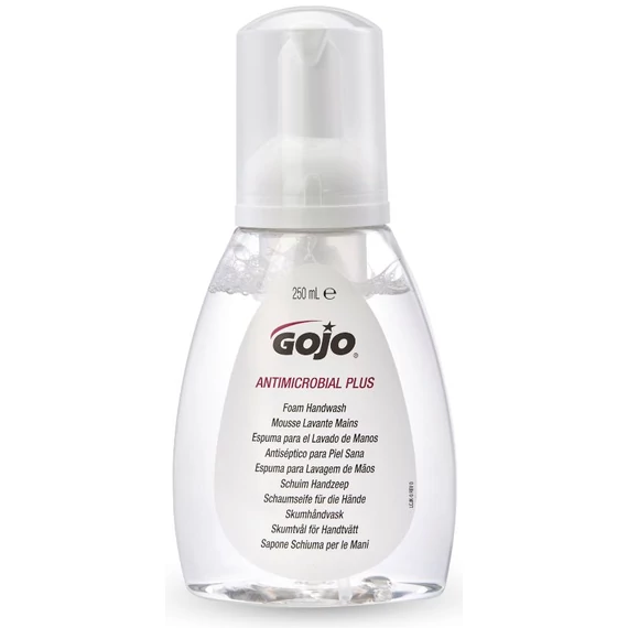 GOJO Antimikrobiális Plus fertőtlenítő kézmosó habszappan pumpás flakon, 250 ml