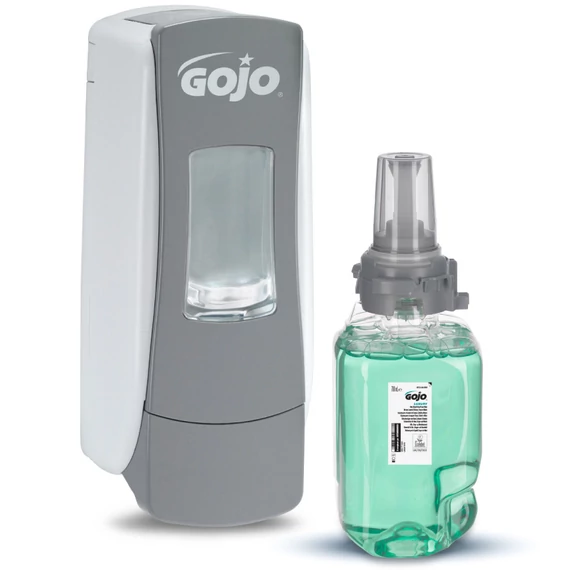 GOJO ADX-7 Starter kezdőcsomag D1 - 1db fehér/szürke ADX-7 nyomógombos adagoló + 1db Luxus habszappan patron 700ml