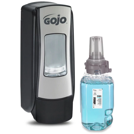 GOJO ADX-7 Starter kezdőcsomag D2 - 1db fekete ADX-7 nyomógombos adagoló + 1db Freshberry habszappan patron 700ml