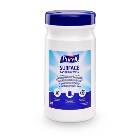 PURELL Surface felület fertőtlenítő kendő, élelmiszeripari felhasználásra, 200db-os
