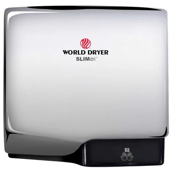 L-970 WORLD DRYER SLIMdri automata kézszárító, alumínium, fényes, 950 W, 10-12 mp, 83 dB
