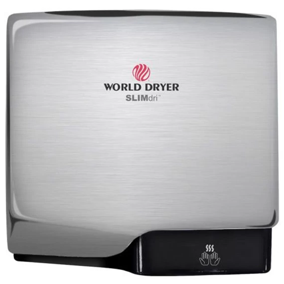 L-971 WORLD DRYER SLIMdri automata kézszárító, alumínium, selyem, 950 W, 10-12 mp, 83 dB