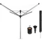 Brabantia Rotary Dryer Lift-O-Matic Advance kerti ruhaszárító 50m, forgatható, D=50mm, ultra könnyen állítható magasság, betonalap rögzítésű, védőzsák, csipesztartó, metál szürke - 100222