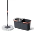 Kép 1/6 - Spin Mop forgófejes felmosószett (vödör + nyél + acél facsaró + 2 mop)