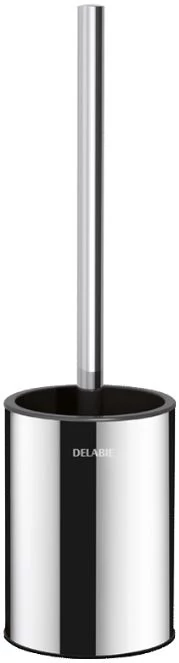 DELABIE fali WC-kefe alacsony házzal, biztonsági rögzítéssel, 1mm AISI304 r.m. acél, fényes