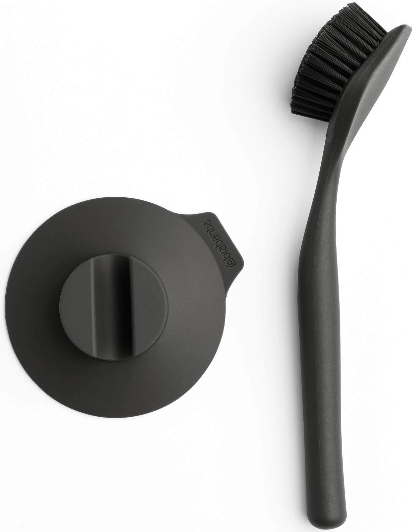 Brabantia SinkSide Dish Brush with Suction Cup Holder mosogatókefe tapadókorong tartóval, műanyag, sötétszürke - 117589