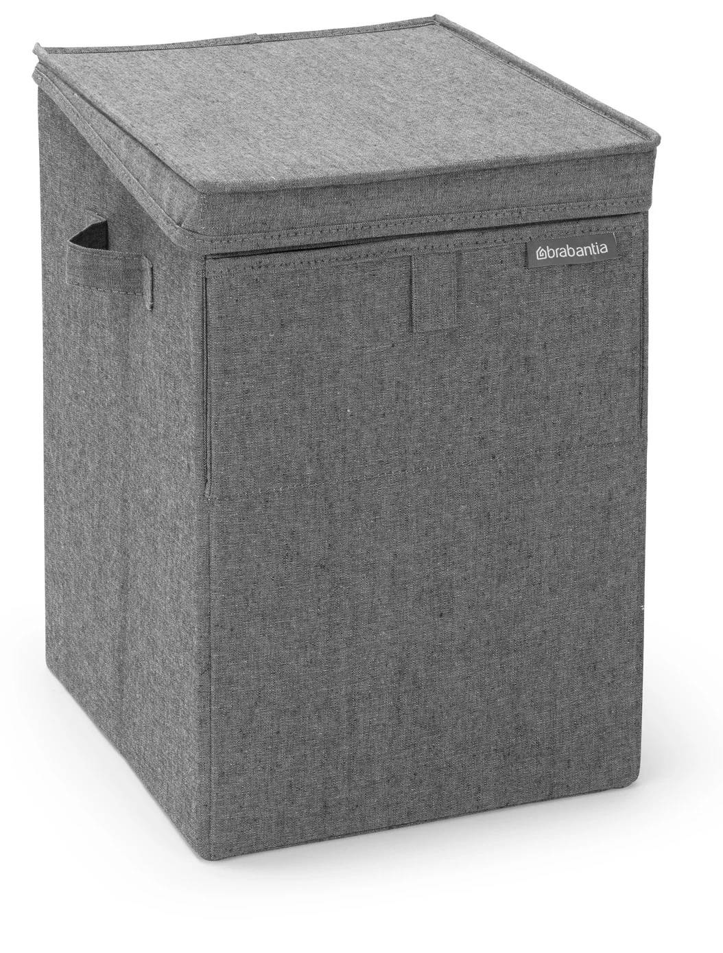 Brabantia Stackable Laundry Box egymásra helyezhető szennyestartó doboz, fix tetővel, téglalap formájú, 35L, borsfekete - 120442