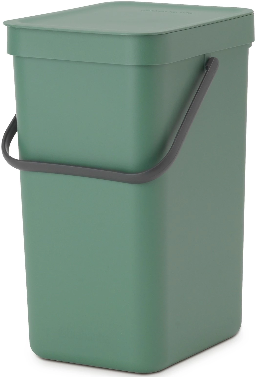 Brabantia Sort - Go konyhai szemetes felnyitható fedéllel, fogantyúval szelektív és komposzt gyűjtéséhez, 12L - C méret, platina zöld - 129803