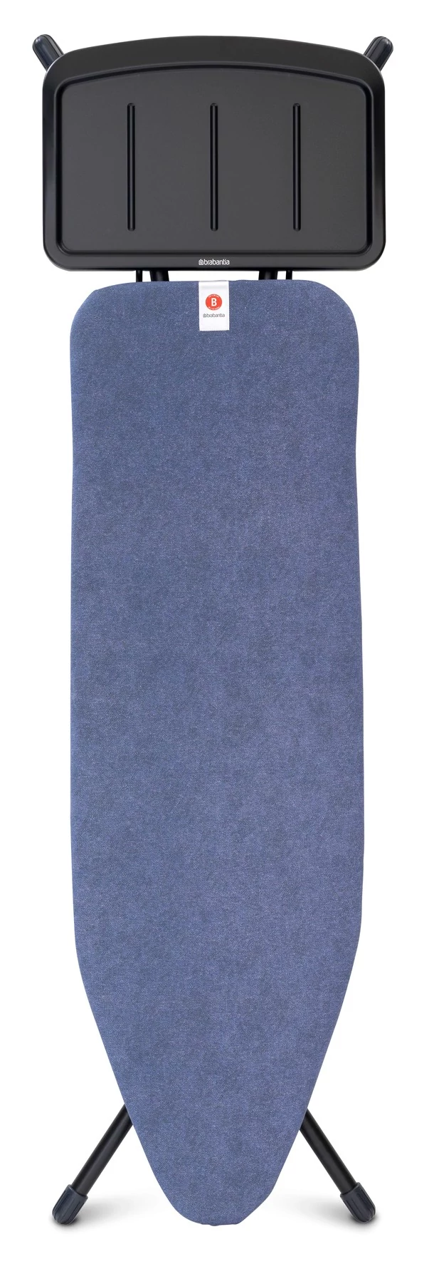Brabantia Solid Steam Unit Holder vasalódeszka 1240x380mm - B méret, fix vasalótálca gőzállomásokhoz, D=25mm fekete váz, farmerkék huzat - 134364