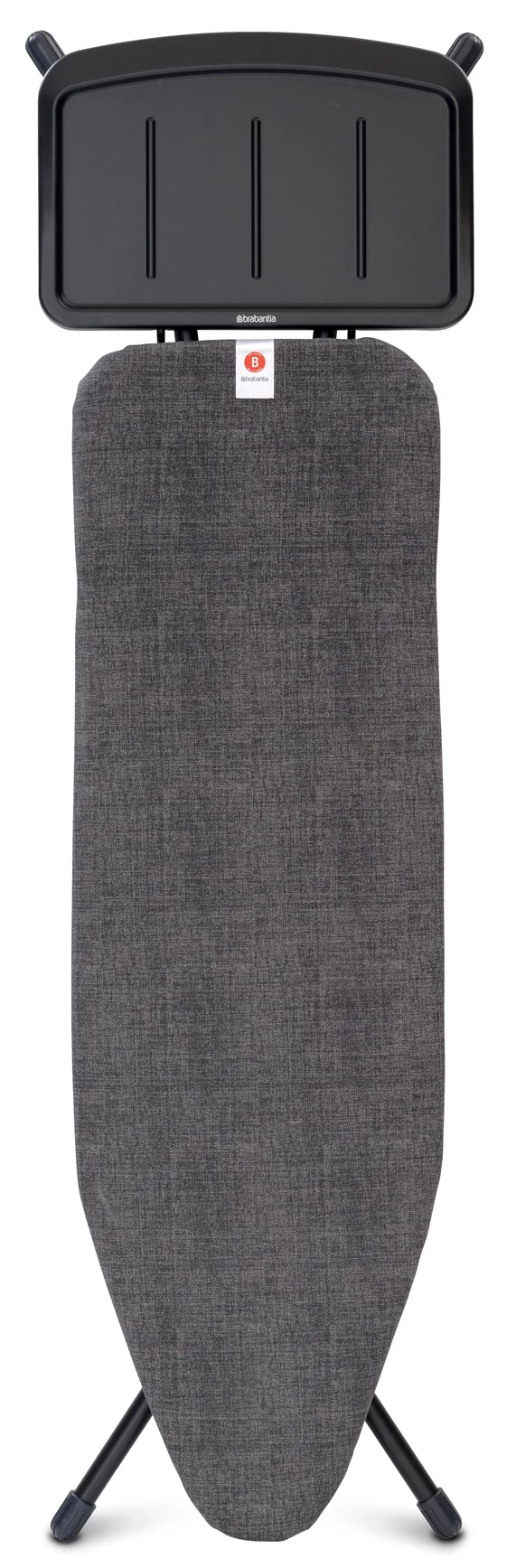 Brabantia Solid Steam Unit Holder vasalódeszka 1240x380mm - B méret, fix vasalótálca gőzállomásokhoz, D=25mm fekete váz, farmer fekete huzat - 134449