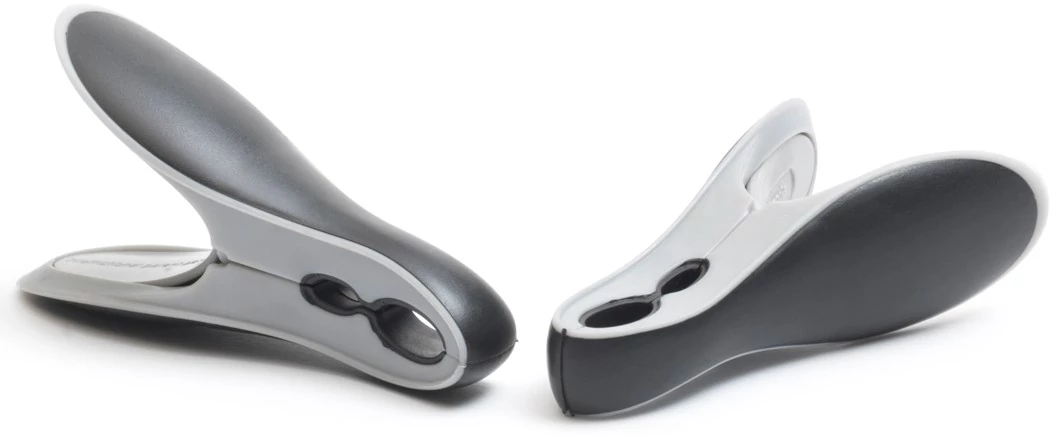 Brabantia Smart Pegs okos ruhacsipeszek 8db-os szett, hosszú élettartamú, 100% műanyag fém alkatrészek nélkül, erős fogással nehéz ruhaneműkhöz is, fekete/szürke - 149405