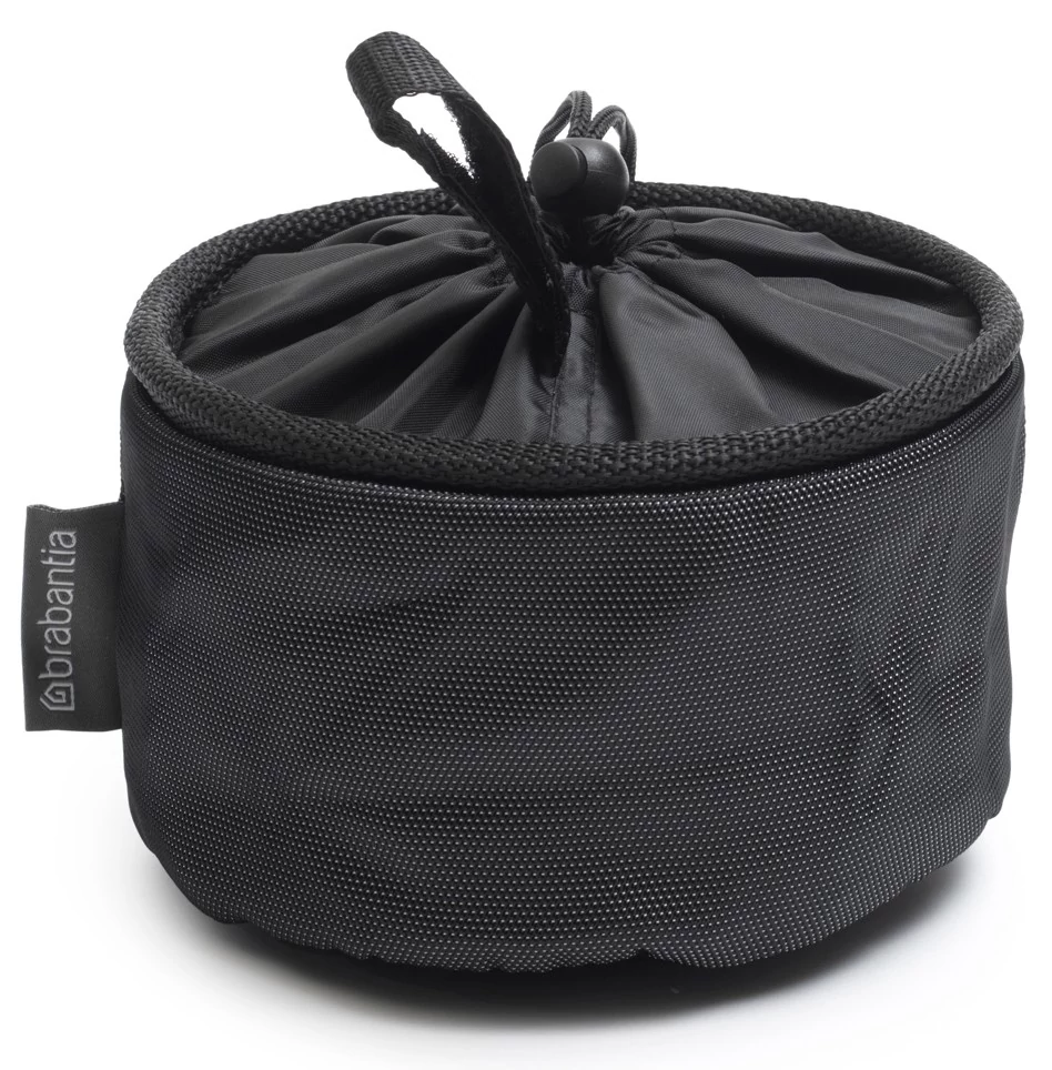 Brabantia Clothes Peg Bag kompakt méretű ruhacsipesz tartó, rugalmas stopperes húzózsinórral, tépőzáras akasztóval, akár 75db csipeszhez, időjárásálló, önürítő és szellőző test, fekete - 149726