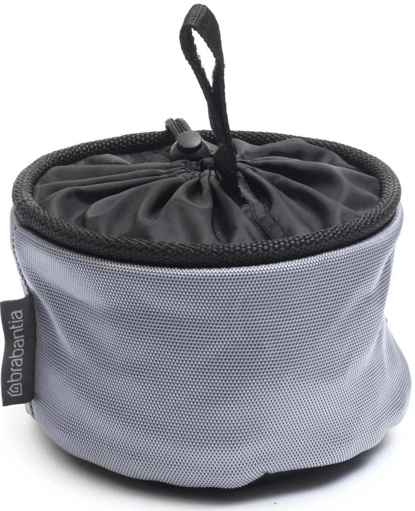 Brabantia Clothes Peg Bag kompakt méretű ruhacsipesz tartó, rugalmas stopperes húzózsinórral, tépőzáras akasztóval, akár 75db csipeszhez, időjárásálló, önürítő és szellőző test, szürke - 149801