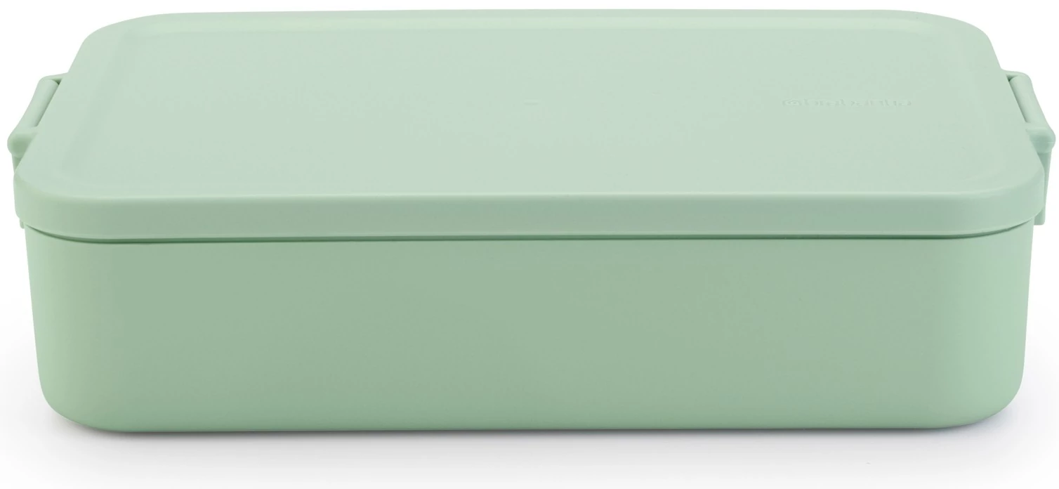 Brabantia Make - Take Lunch Box nagy méretű ételhordozó doboz, 2000 ml, szivárgás- és légmentes záródás, bepattintós (clip-on) zárómechanizmus, BPA mentes műanyag, jáde zöld - 203145