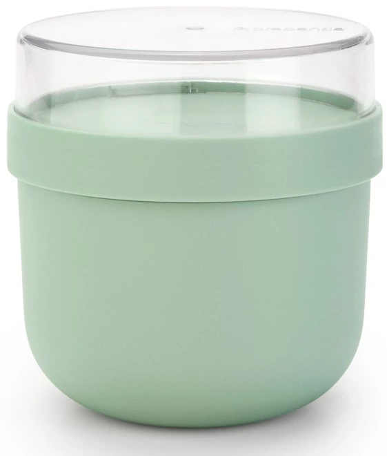 Brabantia Make - Take Breakfast Bowl reggeliző pohár, 500 ml, hő- és fagyálló, felső tárolórekesz (180ml), szivárgás- és légmentes záródás, BPA mentes műanyag, jáde zöld - 204265
