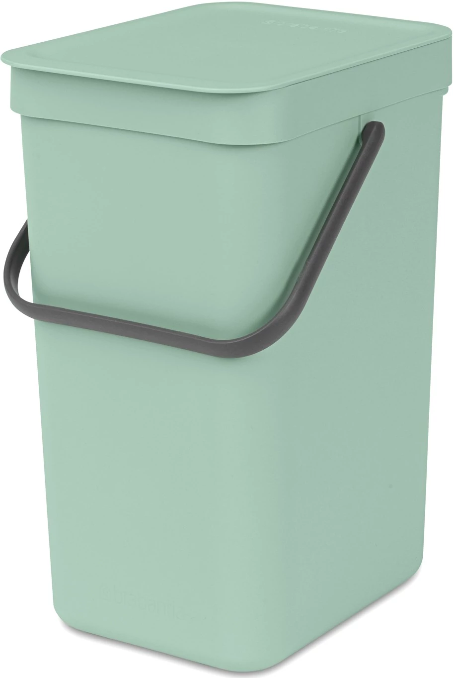 Brabantia Sort - Go konyhai szemetes felnyitható fedéllel, fogantyúval szelektív és komposzt gyűjtéséhez, 12L - C méret, jáde zöld - 211829