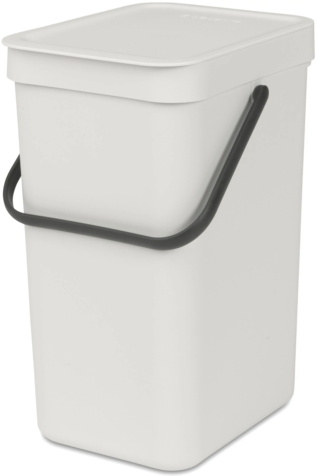 Brabantia Sort - Go konyhai szemetes felnyitható fedéllel, fogantyúval szelektív és komposzt gyűjtéséhez, 12L - C méret, világosszürke - 213281