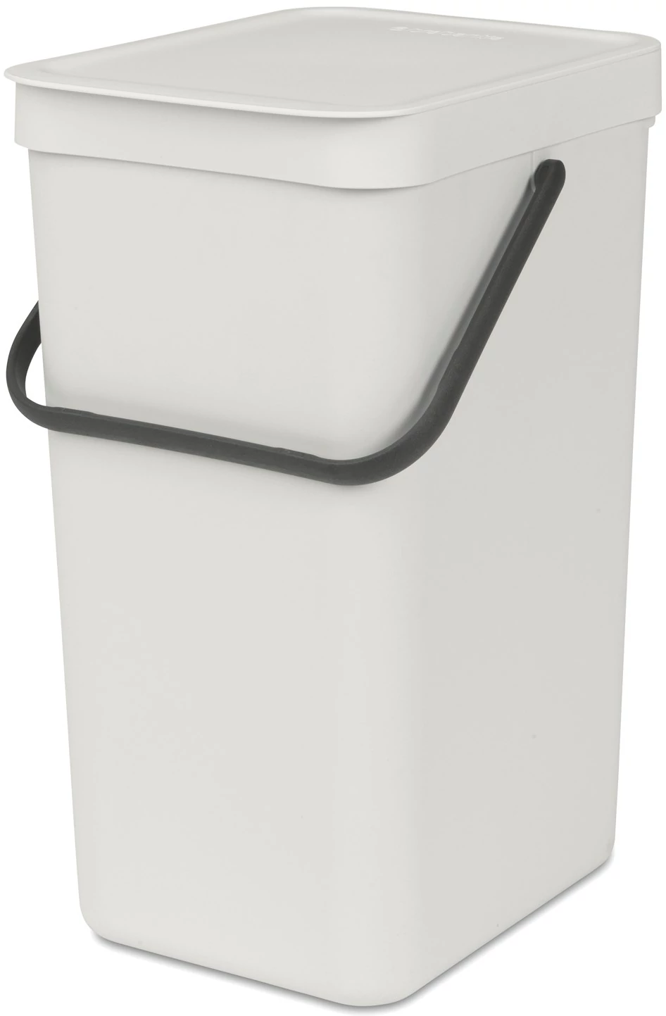 Brabantia Sort - Go konyhai szemetes felnyitható fedéllel, fogantyúval szelektív és komposzt gyűjtéséhez, 16L - D méret, világosszürke - 213465
