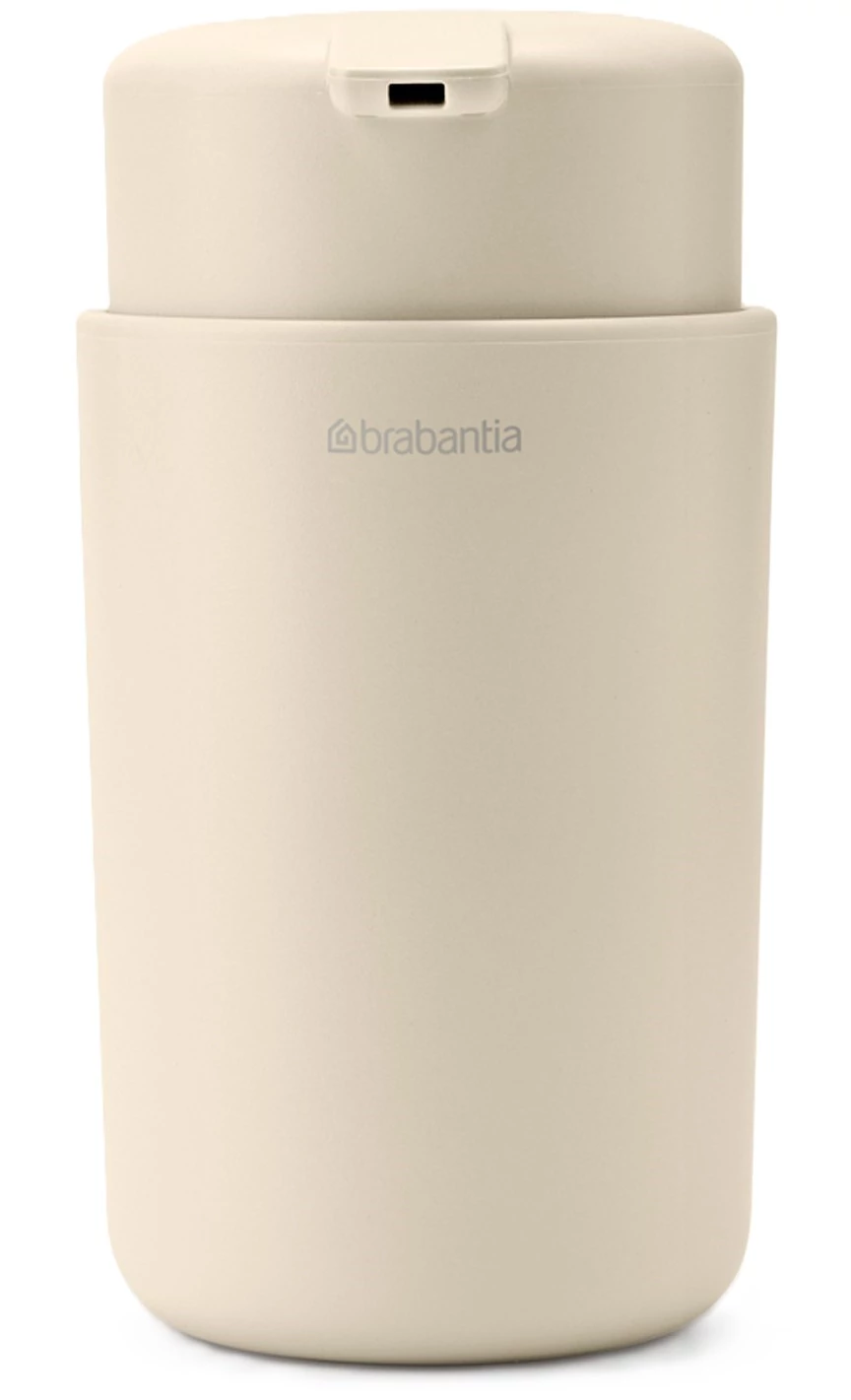 Brabantia ReNew pumpás szappanadagoló, 250ml könnyen utántölthető, szabadon álló, csöpögésmentes pumpa, csúszásmentes talp, H=143mm, műanyag, világos bézs - 223327