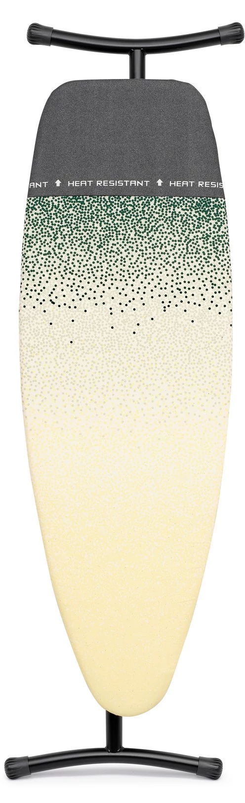 Brabantia Heat-Resistant Parking Zone vasalódeszka 1350x450mm - D méret, hőálló pihentető zóna, ülve vasaláshoz, D=35mm fekete váz, Fairtrade pamut újhajnal huzat - 242120