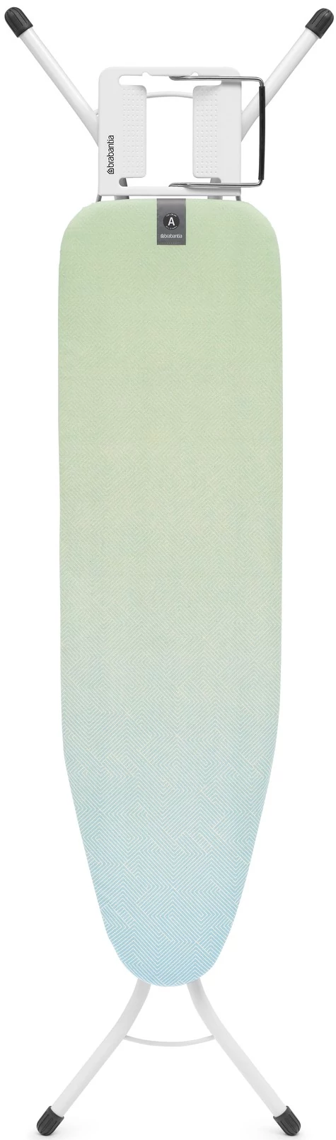 Brabantia Steam Iron Rest vasalódeszka 1100x300mm - A méret, kinyitható vasalótámasz, D=22mm fehér váz, megnyugtató tenger huzat - 242861