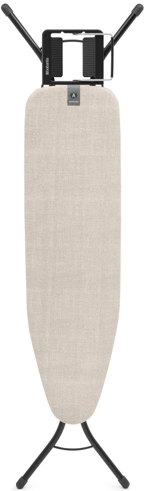 Brabantia Steam Iron Rest vasalódeszka 1100x300mm - A méret, gőzölős vasalótámasszal, D=22mm fekete váz, farmer szürke huzat - 242885