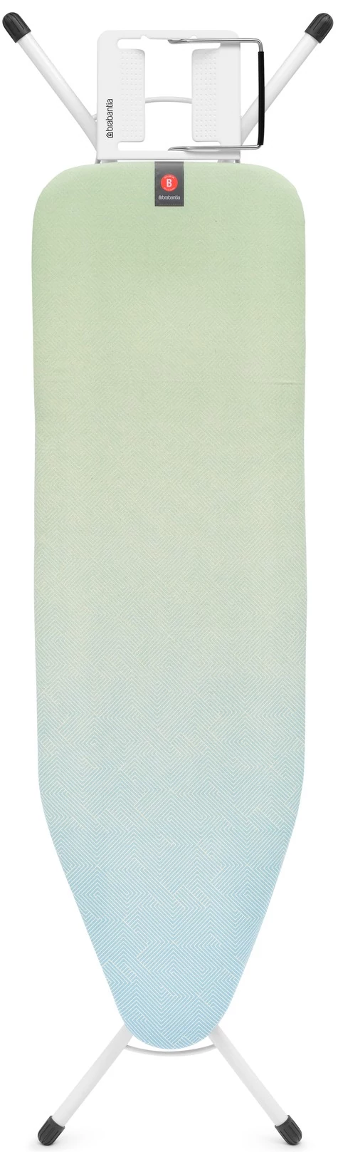 Brabantia Steam Iron Rest vasalódeszka 1240x380mm - B méret, kinyitható vasalótámasz, D=22mm fehér váz, megnyugtató tenger huzat - 243349