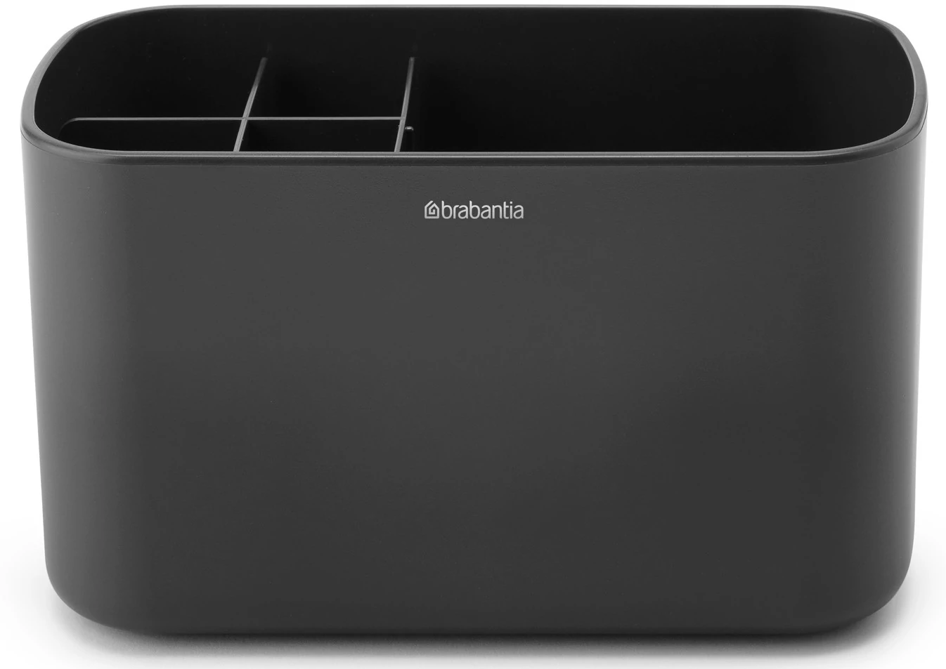Brabantia ReNew Bathroom Caddy kozmetikai rendszerező, elválasztó betétekkel, csepptálcával, csúszásmentes talppal, műanyag, sötétszürke - 280085
