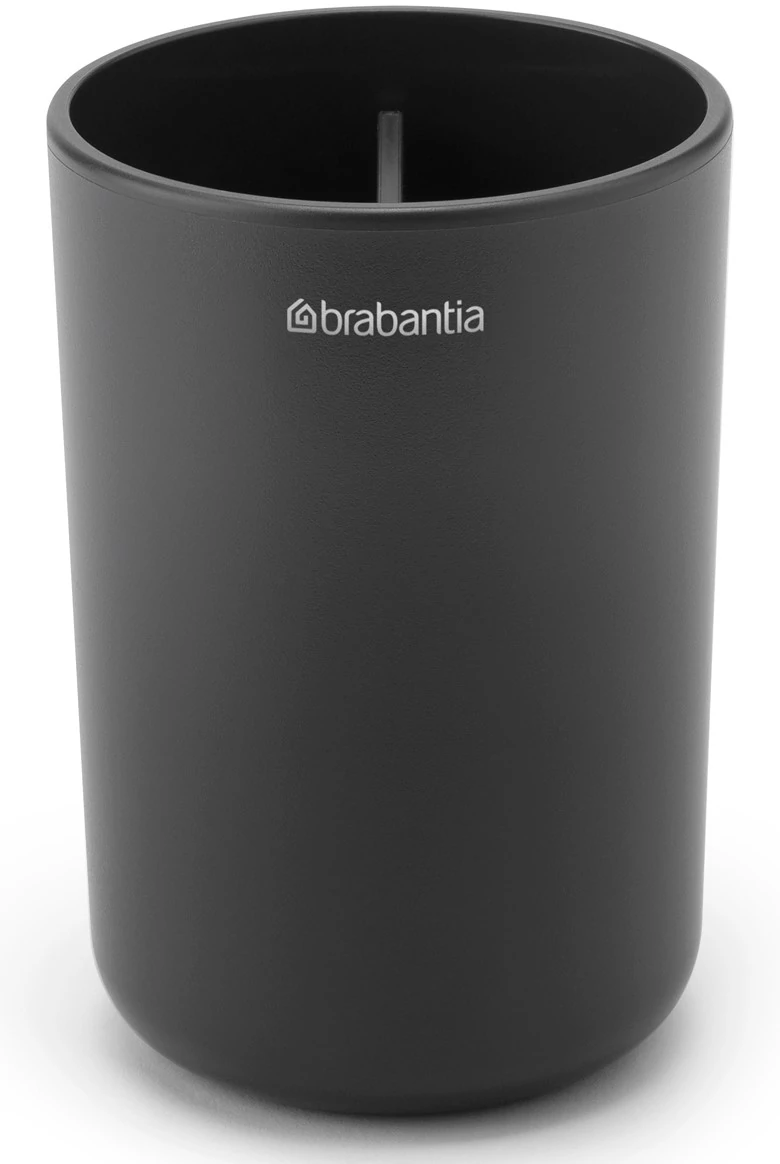 Brabantia ReNew fogkefetartó, elválasztó betéttel, csepptálcával, csúszásmentes talppal, H=110mm, műanyag, sötétszürke - 280283