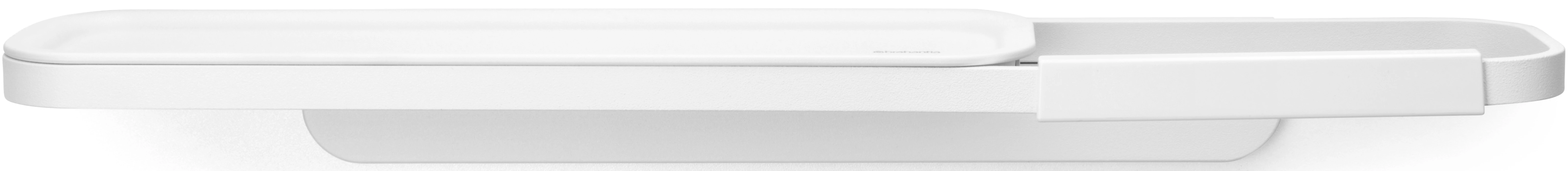 Brabantia MindSet fali kistekercses WC-papír tartó polccal, acél, szikrázó fehér ásványi textúra - 303142